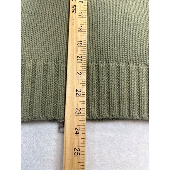Eddie Bauer Sweater Vest Womens L Green Zip‎ Front Cotton - Picture 7 of 7